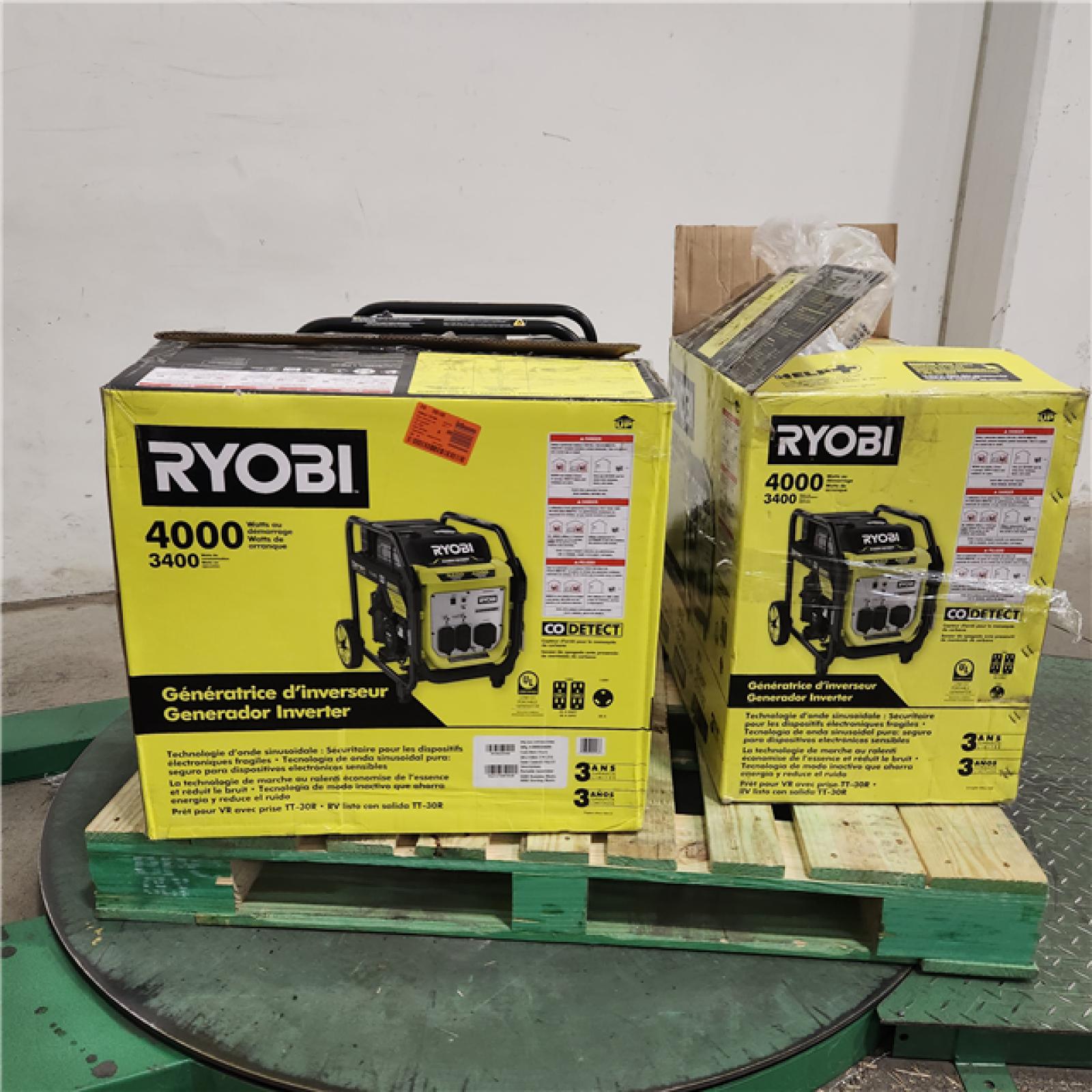 Dallas Location - As-Is RYOBI 4000-Watt Inverter Generator(Lot Of 3)