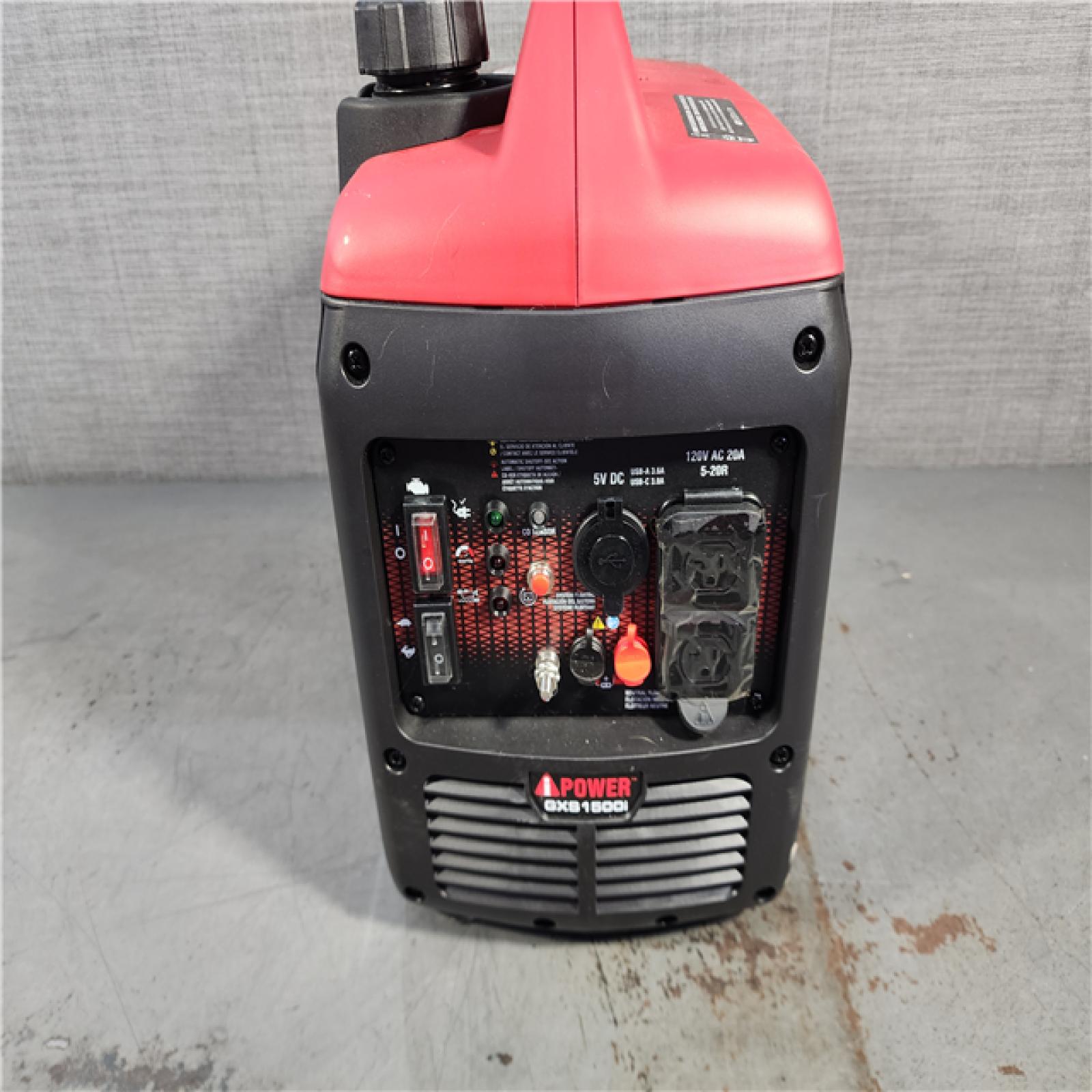 HOUSTON LOCATION - AS-IS iPOWER 1500-Watt Recoil Start Gasoline Powered Ultra-Light Inverter Generator with 60cc OHV Engine and CO Sensor Shutdown