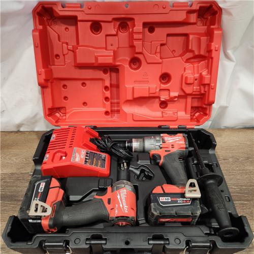 AS-IS Milwaukee M18 FUEL 18V Lithium-Ion Brushless Cordless Hammer Drill and Impact Driver Combo Kit (2-Tool) with 2 Batteries