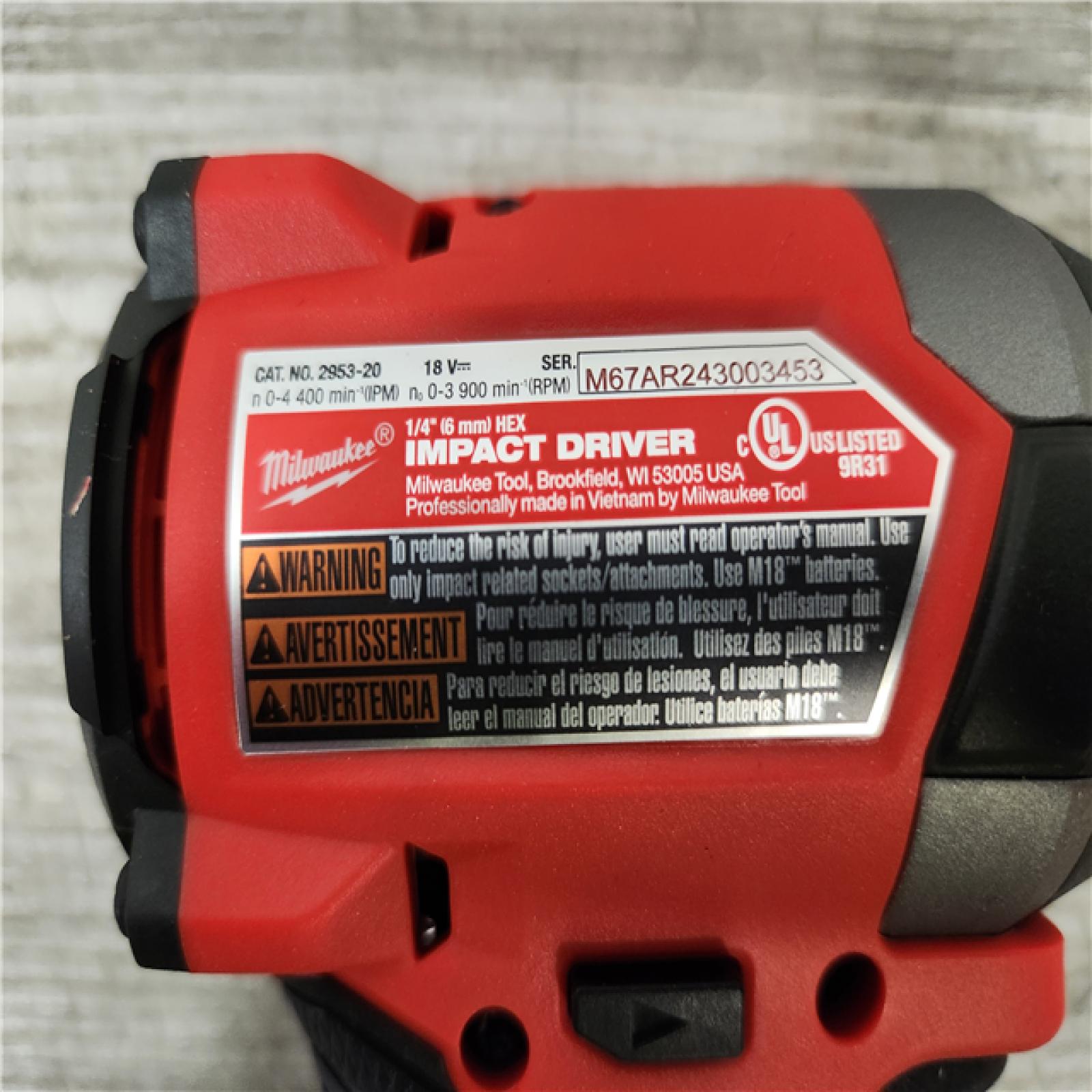 Phoenix Location NEW Milwaukee M18 FUEL 18V Lithium-Ion Brushless Cordless 1/4 in. Hex Impact Driver (Tool-Only)