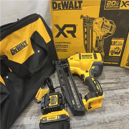 AS-IS DeWalt DCN660D1 20V 16 Gauge Cordless Angled Finish Nailer Kit W/ 2Ah Battery