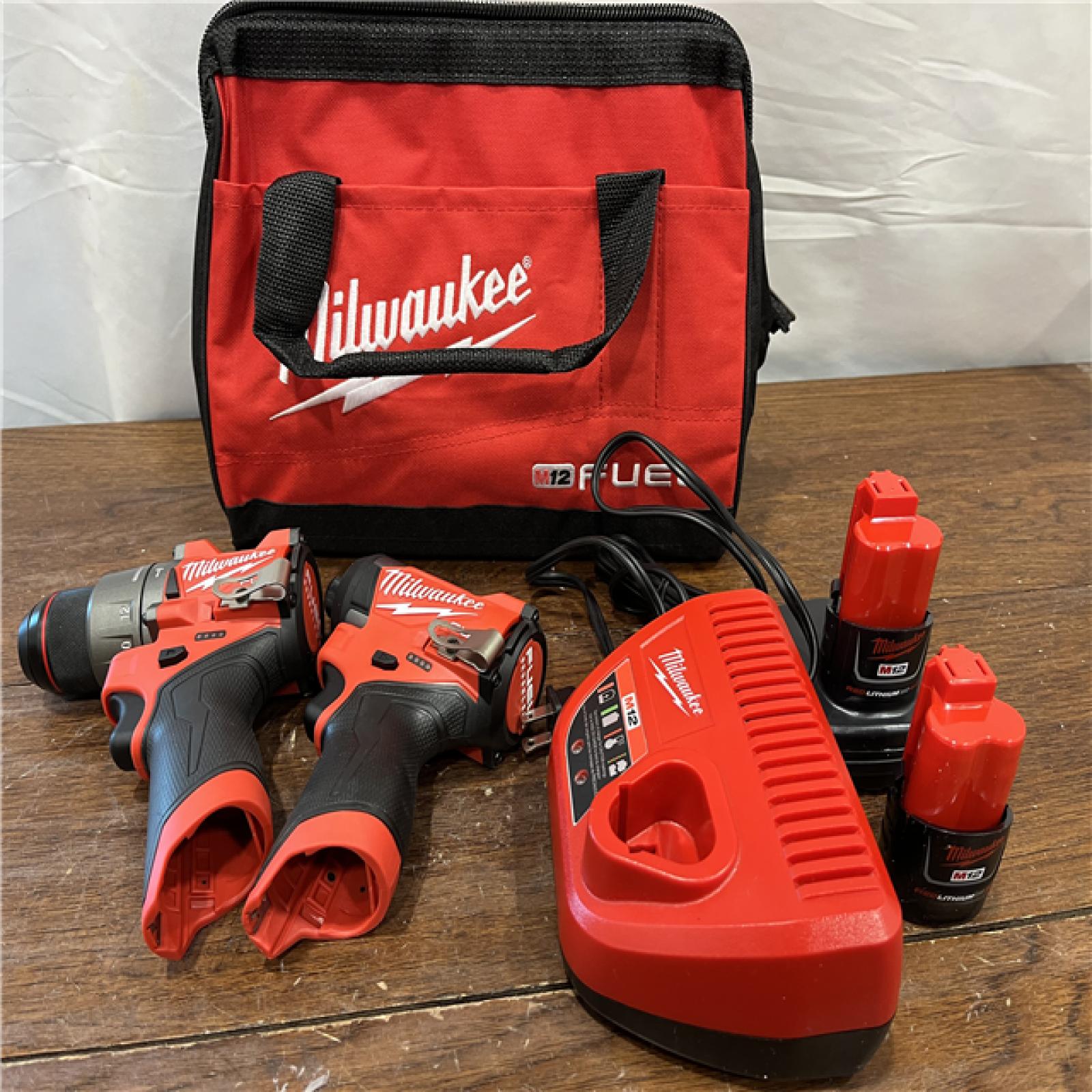 AS-ISMilwaukee 3497-22 12V Brushless Hammer Drill and Impact Driver Combo Kit