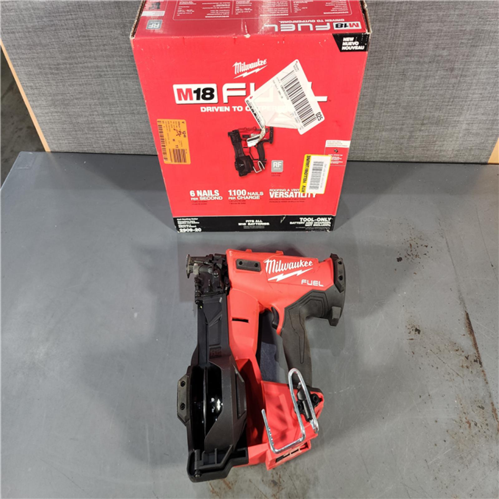 HOUSTON LOCATION - AS-IS M18 FUEL 18-Volt Lithium-Ion Brushless Cordless Coil Roofing Nailer (Tool Only)