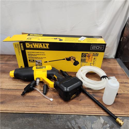 AS-IS DEWALT 20V MAX 550 PSI 1.0 GPM Cold Water Cordless Battery Power Cleaner with 4 Nozzles (Tool Only)