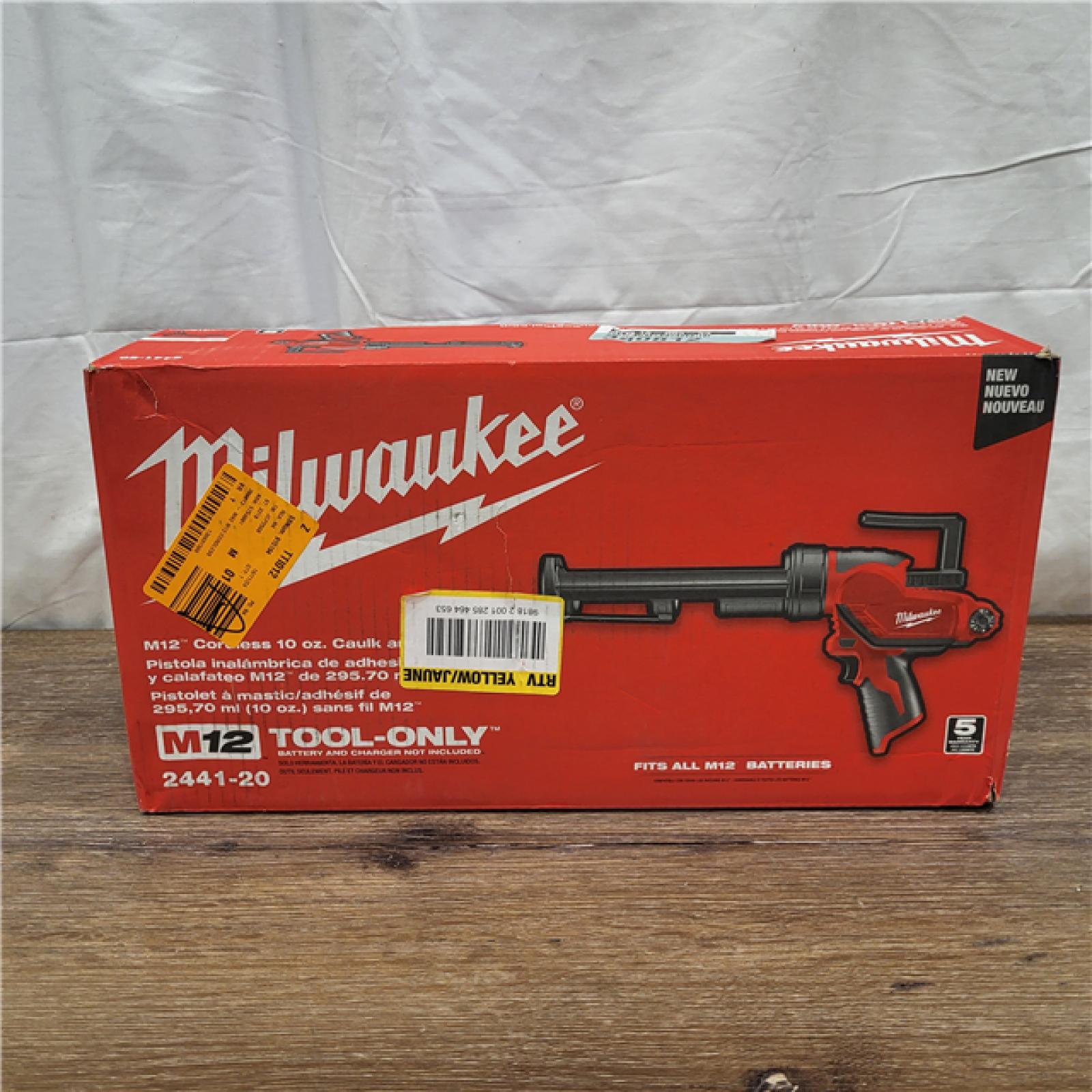 AS-IS Milwaukee 2441-20 M12 12V Cordless 10oz Caulk and  (Tool Only)