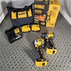 HOUSTON LOCATION - AS-IS (APPEARS LIKE NEW) ATOMIC 20-Volt MAX Lithium-Ion Cordless Combo Kit (2-Tool) with (2) 2.0Ah Batteries, Charger and Bag