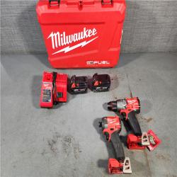 HOUSTON LOCATION - AS-IS Milwaukee M18 FUEL 18V Lithium-Ion Brushless Cordless Hammer Drill and Impact Driver Combo Kit (2-Tool) with 2 Batteries