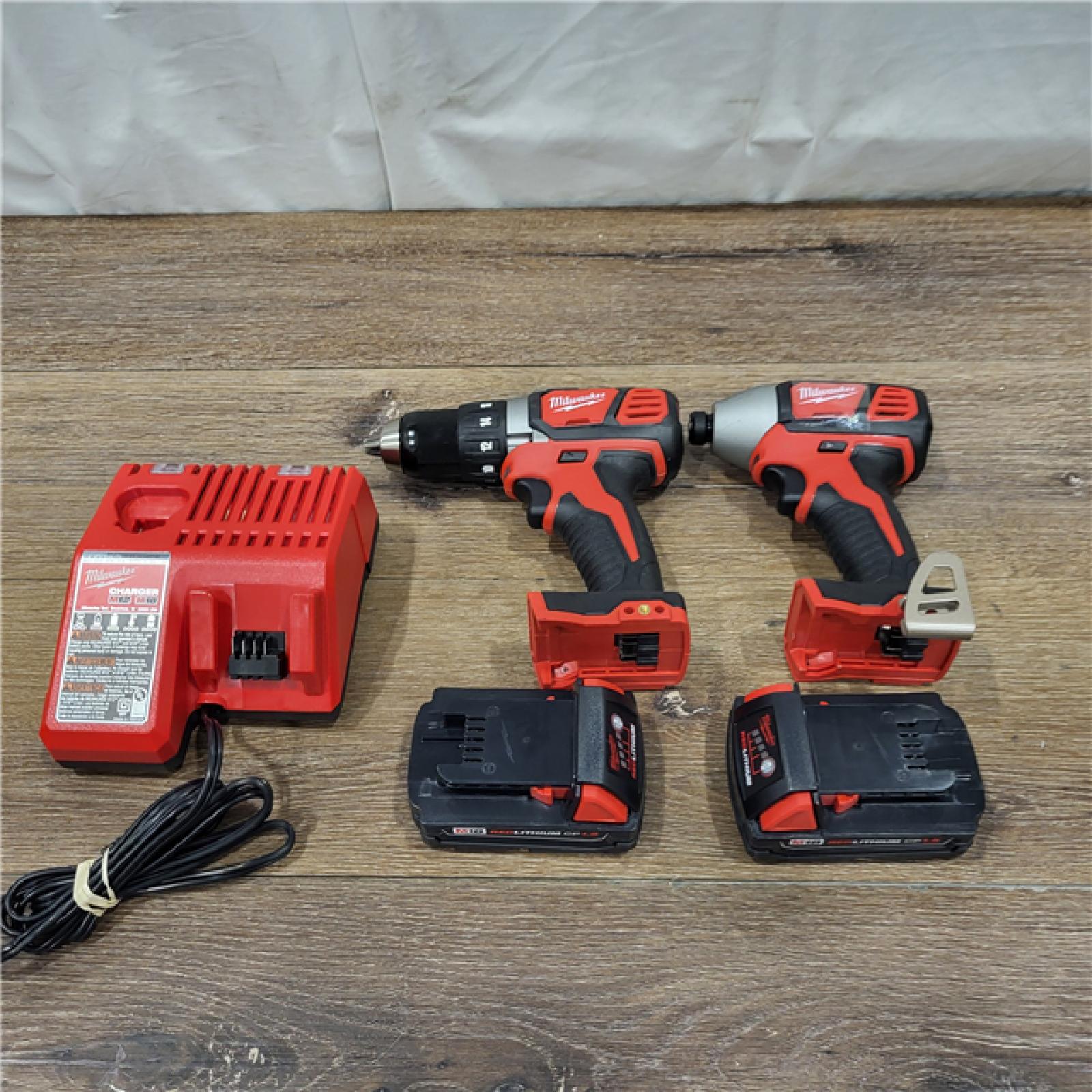 AS-IS Milwaukee M18 18V Cordless Brushed 2 Tool Drill/Driver and Impact Driver Kit