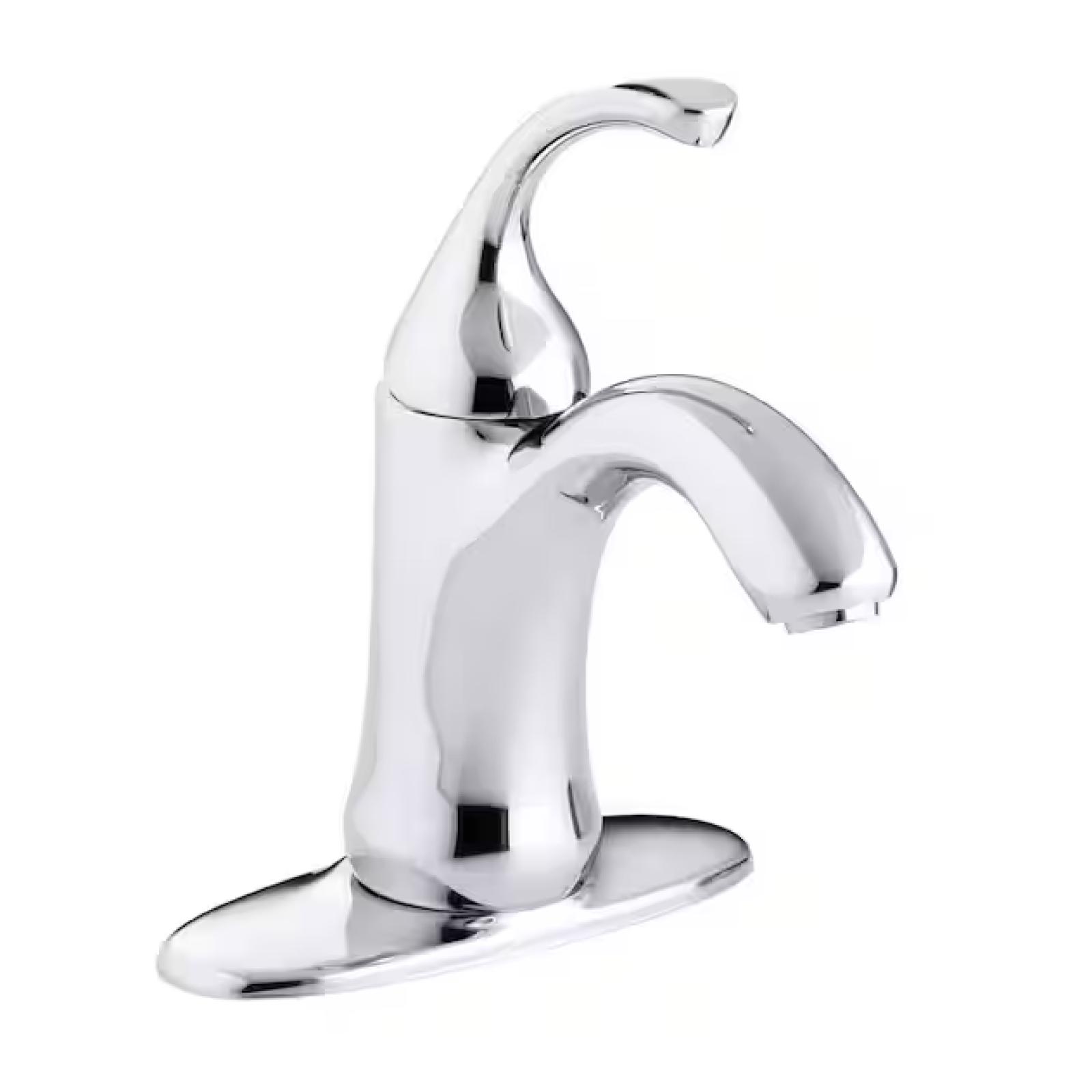 NEW! - KOHLER Forte Single Hole Single-Handle Low-Arc Water-Saving Bathroom Faucet in Polished Chrome PALLRT (UNITS 5)