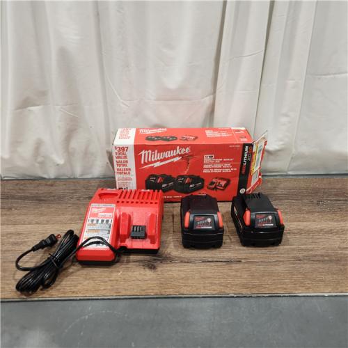 AS IS M18 18-Volt Lithium-Ion XC Starter Kit with Two 5.0Ah Batteries and Charger