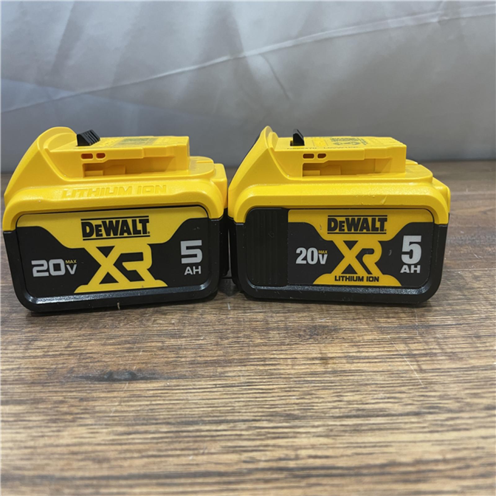 AS-IS DEWALT 20V MAX XR Premium Lithium-Ion 5.0Ah Battery Pack (2 Pack)