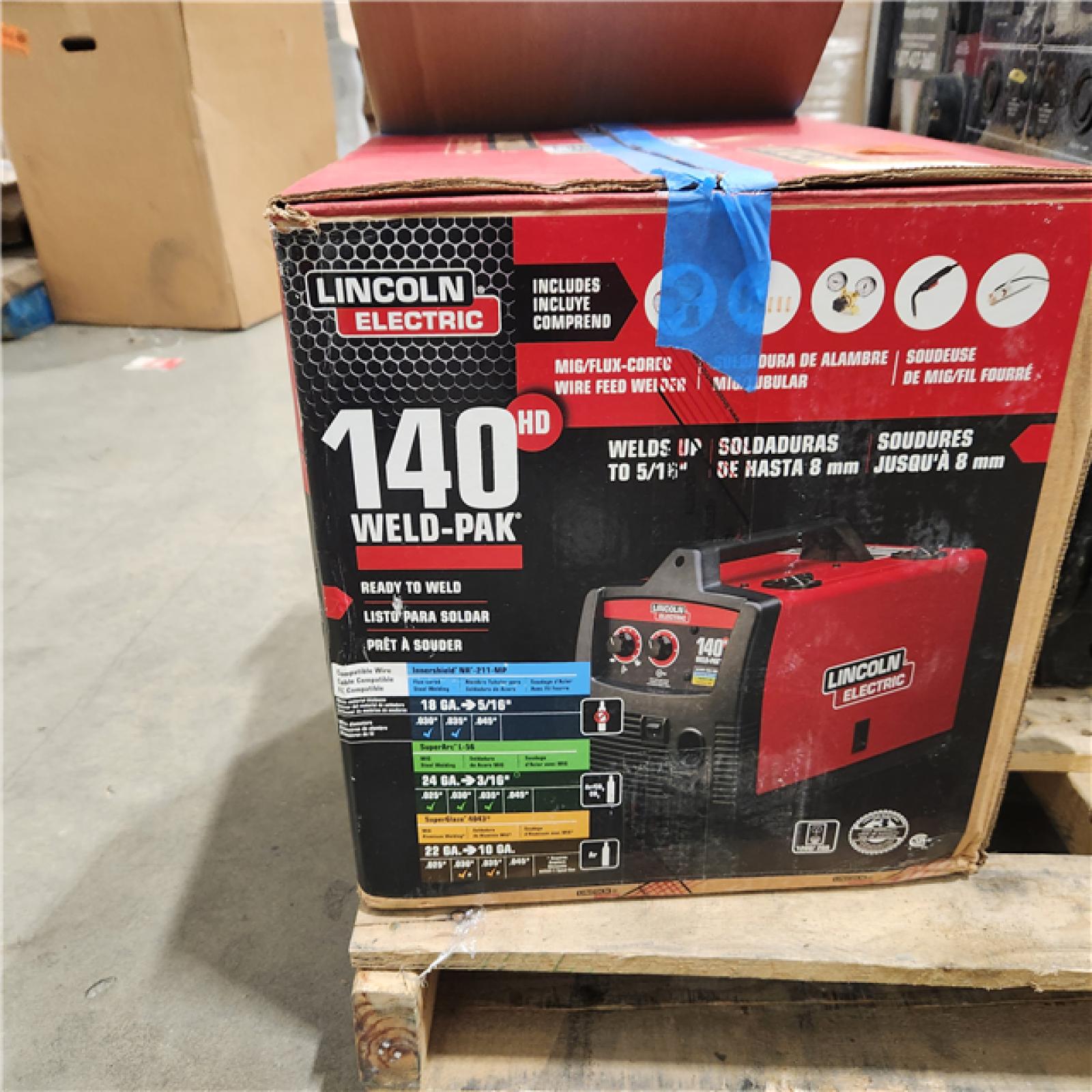 Dallas Location - As-Is Lincoln Electric Weld Pak 140 HD Wire-Feed Welder