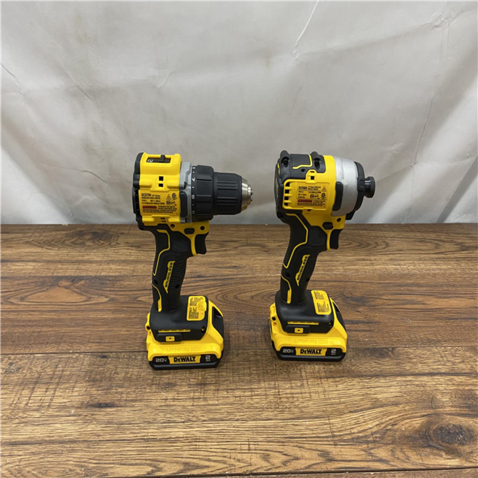 AS-IS  Dewalt DCK225D2 20V MAX ATOMIC Brushless Compact Lithium-Ion 1/2 in. Cordless Drill Driver and 1/4 in. Impact Driver Combo Kit with 2 Batteries 2 Ah