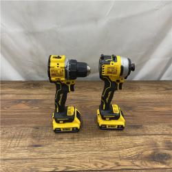 AS-IS  Dewalt DCK225D2 20V MAX ATOMIC Brushless Compact Lithium-Ion 1/2 in. Cordless Drill Driver and 1/4 in. Impact Driver Combo Kit with 2 Batteries 2 Ah