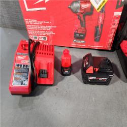 HOUSTON LOCATION - AS-IS (APPEARS LIKE NEW) M12/M18 12/18V Lithium-Ion Cordless 3/8 in. Ratchet and 1/2 in. High Torque Impact Wrench with Friction Ring Combo Kit