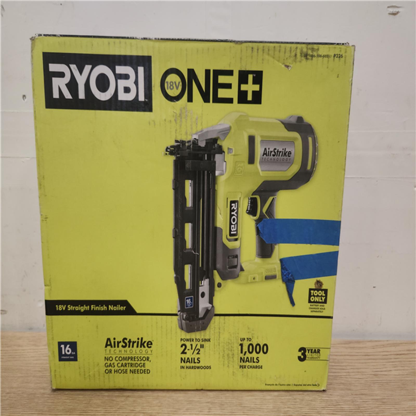 Phoenix Location RYOBI ONE+ 18V AirStrike 16-Gauge Cordless Finish Nailer (Tool Only)