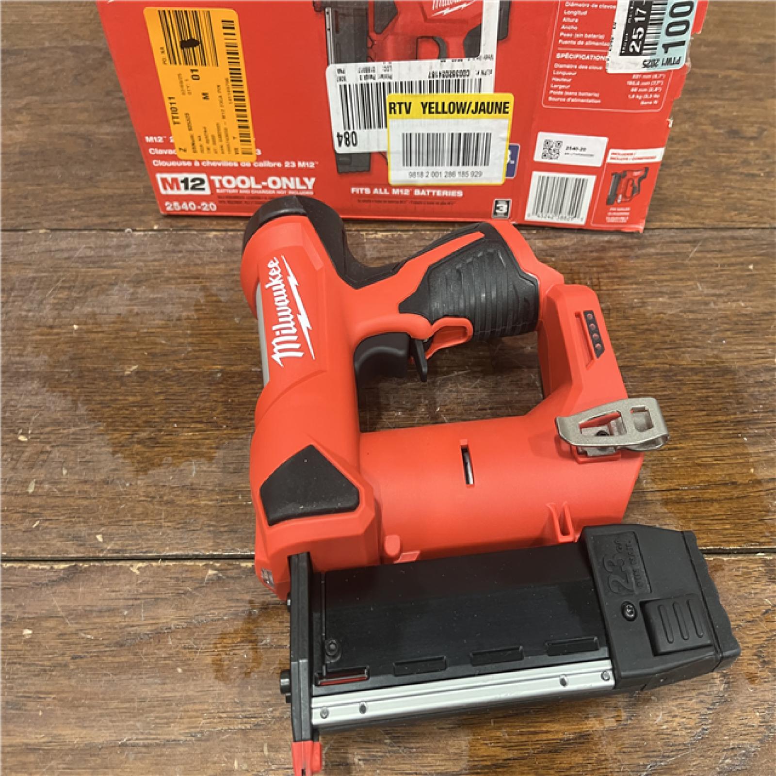 AS-ISMilwaukee 2540-20 12V 23 Gauge Cordless Pin Nailer (Tool Only)