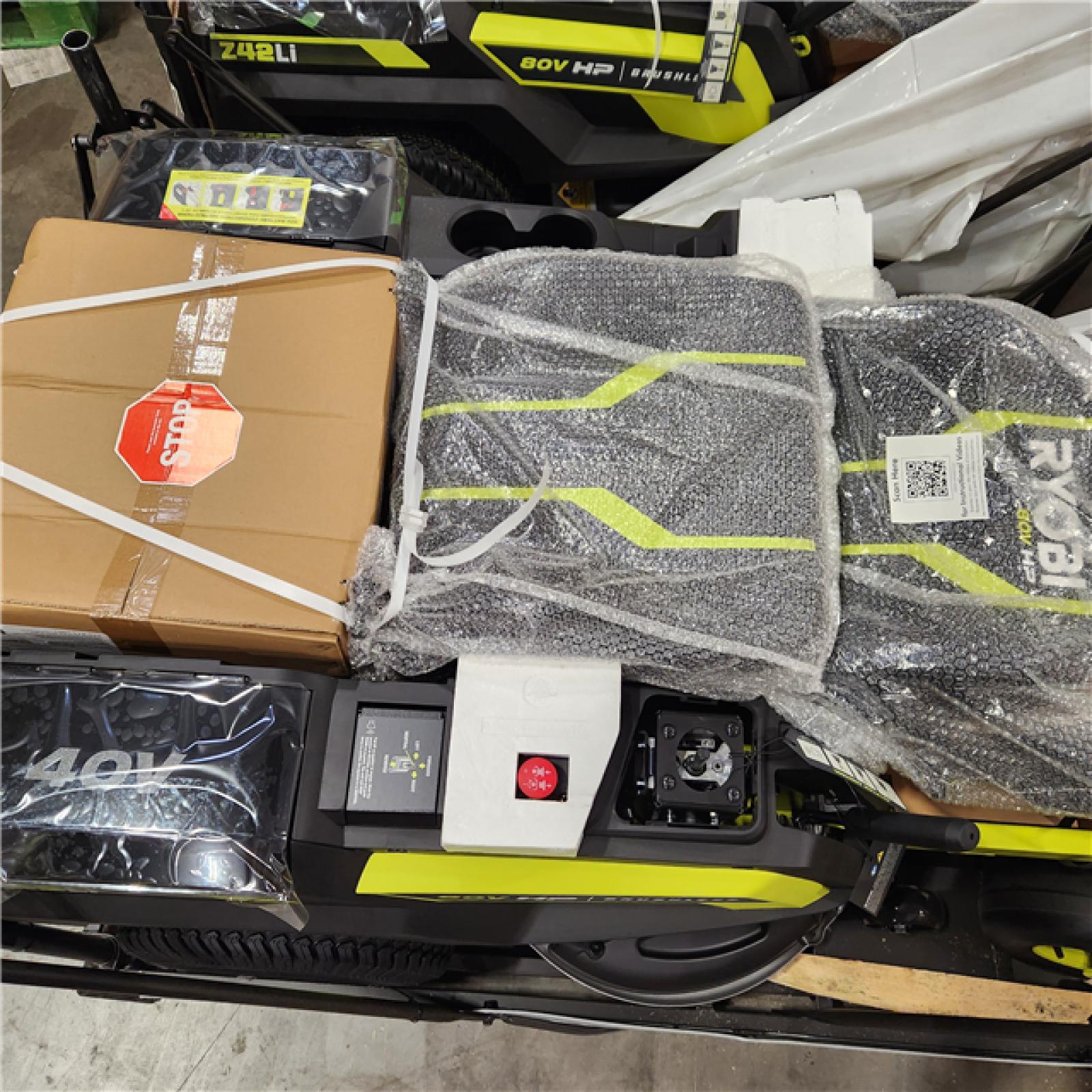 Dallas Location - As-Is RYOBI 80V HP Brushless 42 in. Riding Mower (2) 80V Batteries (2) 40V Batteries and Charger- Appears Like New Condition