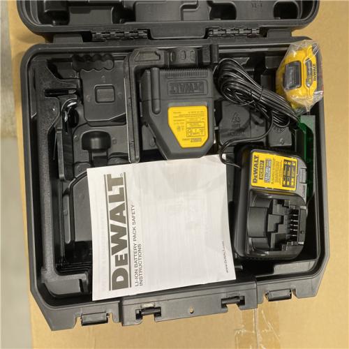 LIKE NEW! - DEWALT 12V MAX Lithium-Ion 165 ft. Green Self-Leveling Cross-Line Laser Level with 2.0Ah Battery, Charger, and Case