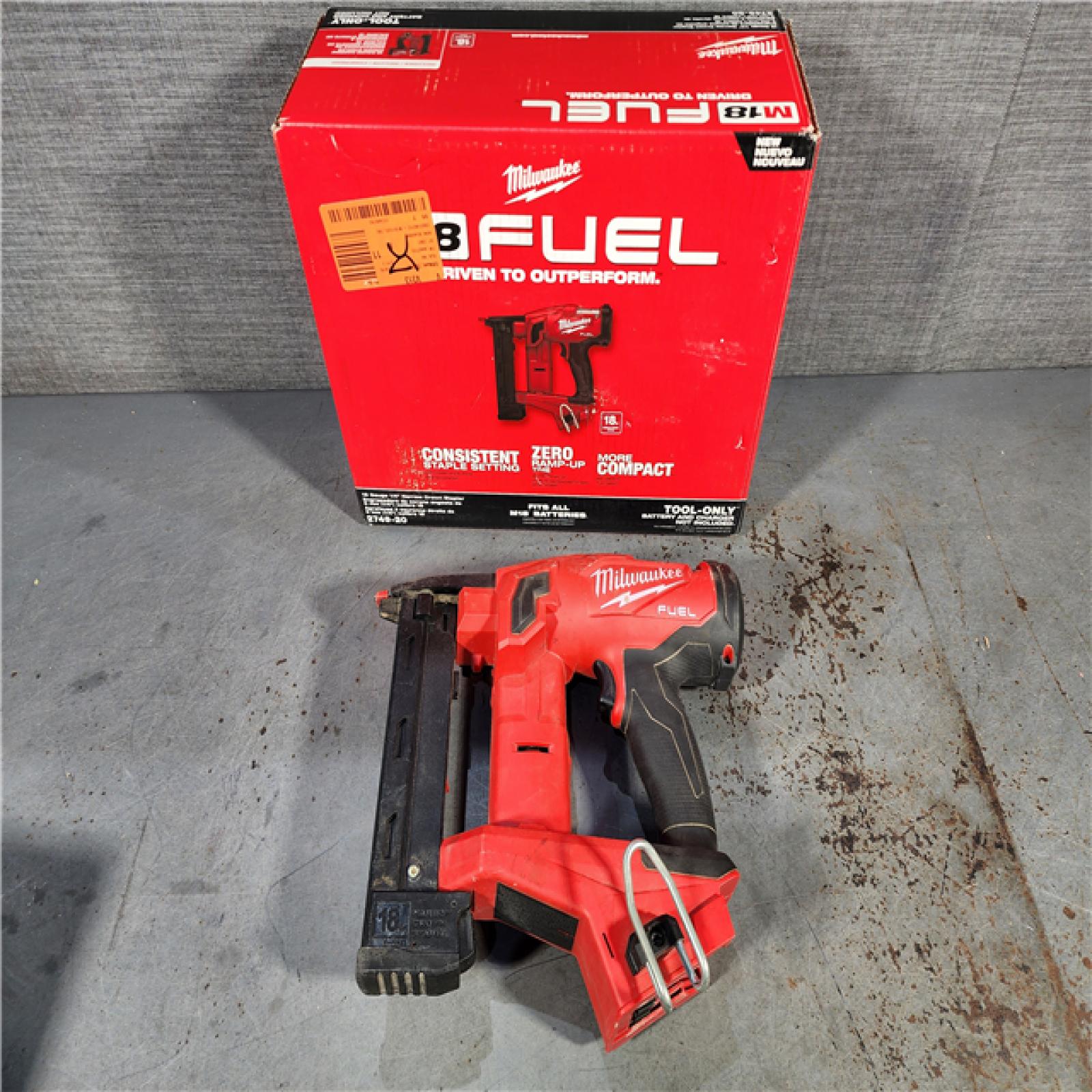 HOUSTON LOCATION - AS-IS M18 FUEL 18-Volt Lithium-Ion Brushless Cordless 18-Gauge 1/4 in. Narrow Crown Stapler (Tool-Only)