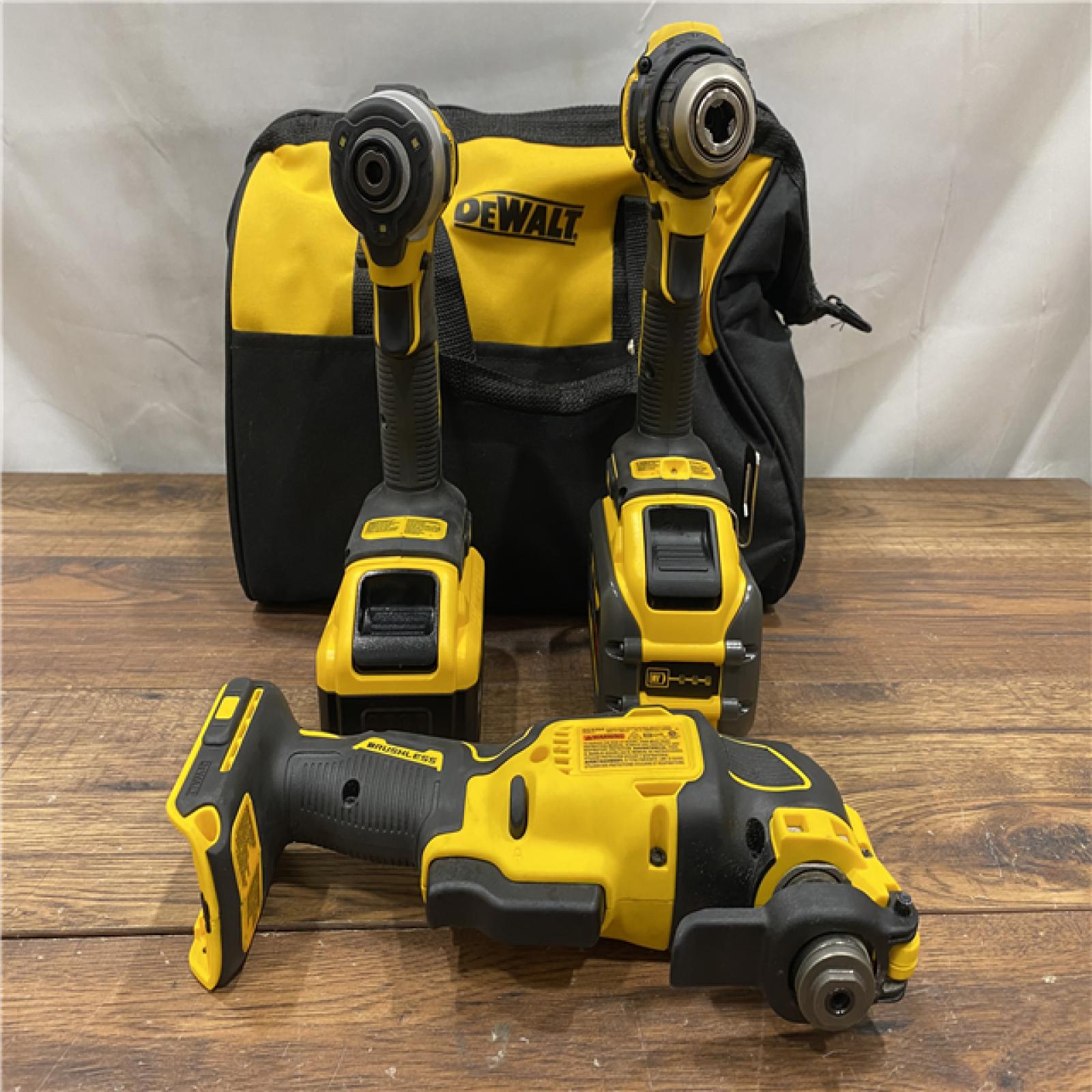 AS IS 20-Volt Lithium-Ion Cordless 3-Tool Combo Kit with FLEXVOLT 9 Ah and 20V 6 Ah Batteries and Charger