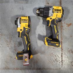 HOUSTON LOCATION - AS-IS DEWALT 20V MAX XR Hammer Drill and ATOMIC Impact Driver 2 Tool Cordless Combo Kit with (2) 4.0Ah Batteries, Charger, and Bag