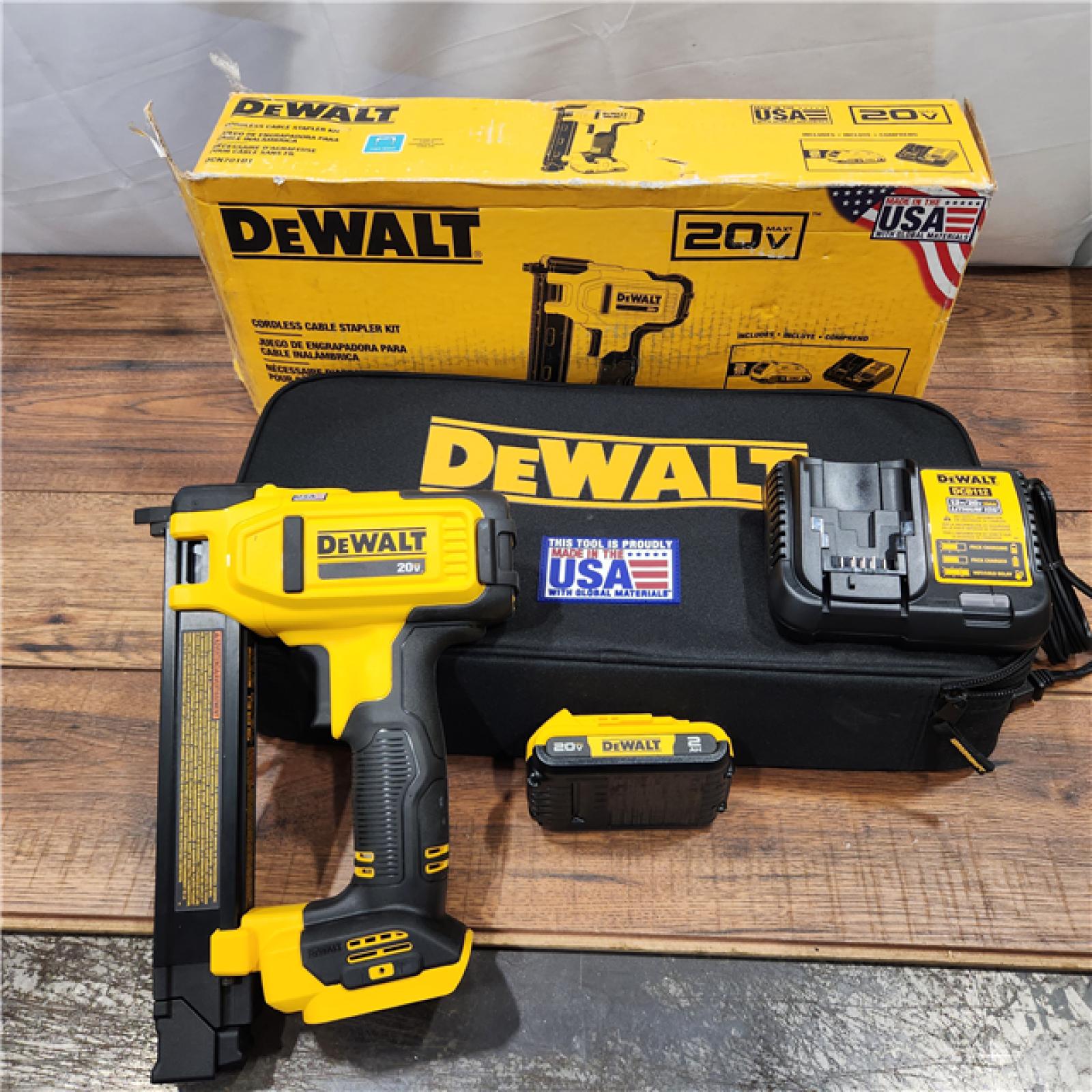 AS-IS DEWALT DCN701D1 20V Max Cordless Cable Stapler Kit