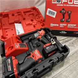 AS-IS Milwaukee M18 FUEL 18V Lithium-Ion Brushless Cordless Hammer Drill and Impact Driver Combo Kit (2-Tool) with 2 Batteries