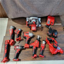 CALIFORNIA NEW MILWAUKEE M18 9-TOOL COMBO KIT (2 BATTERIES, 1 CHARGER, AND BAG INCLUDED)