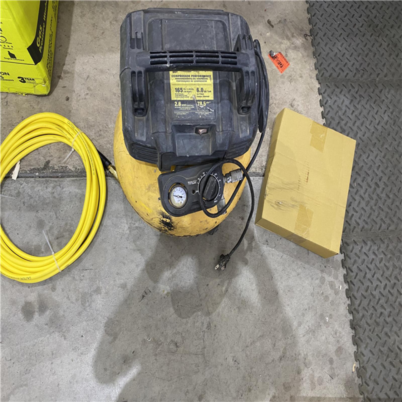 Houston location AS-IS  DEWALT 6 Gal. 18-Gauge Brad Nailer and Heavy-Duty Pancake Electric Air Compressor Combo Kit