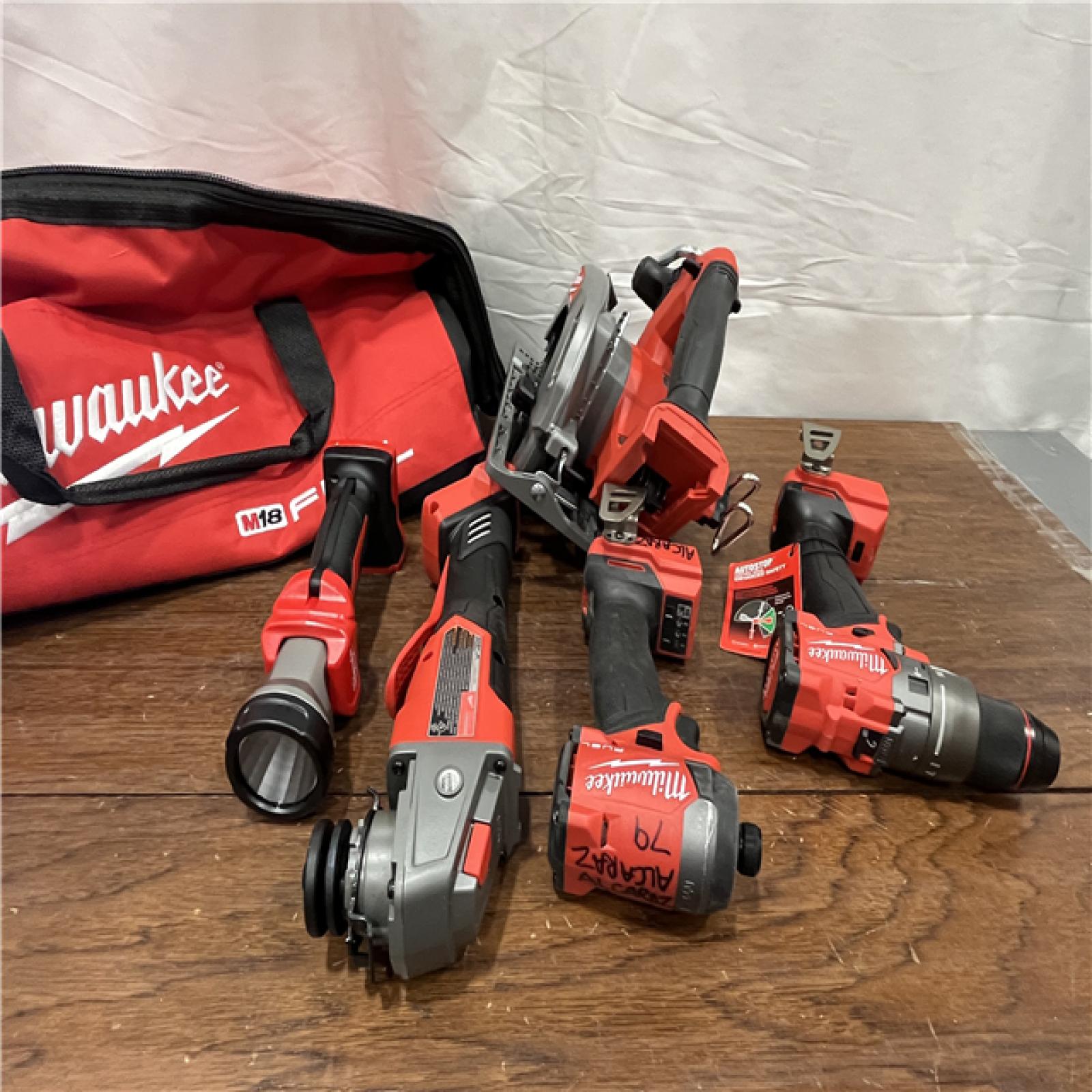 AS-ISM18 18-Volt Lithium-Ion Brushless Cordless FUEL Combo Kit (5-Tool) with 2-Batteries, 1-Charger, and Tool Bag