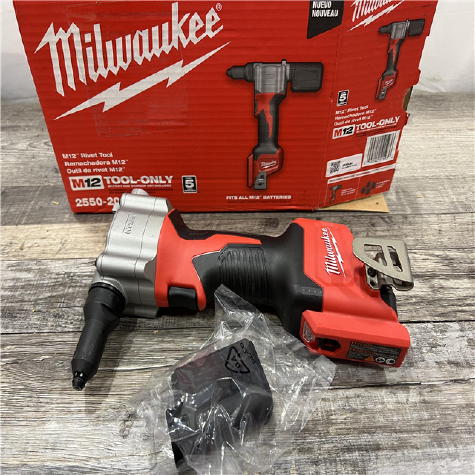 AS-IS MILWAUKEE M12 12-Volt Lithium-Ion Cordless Rivet Tool (Tool-Only)