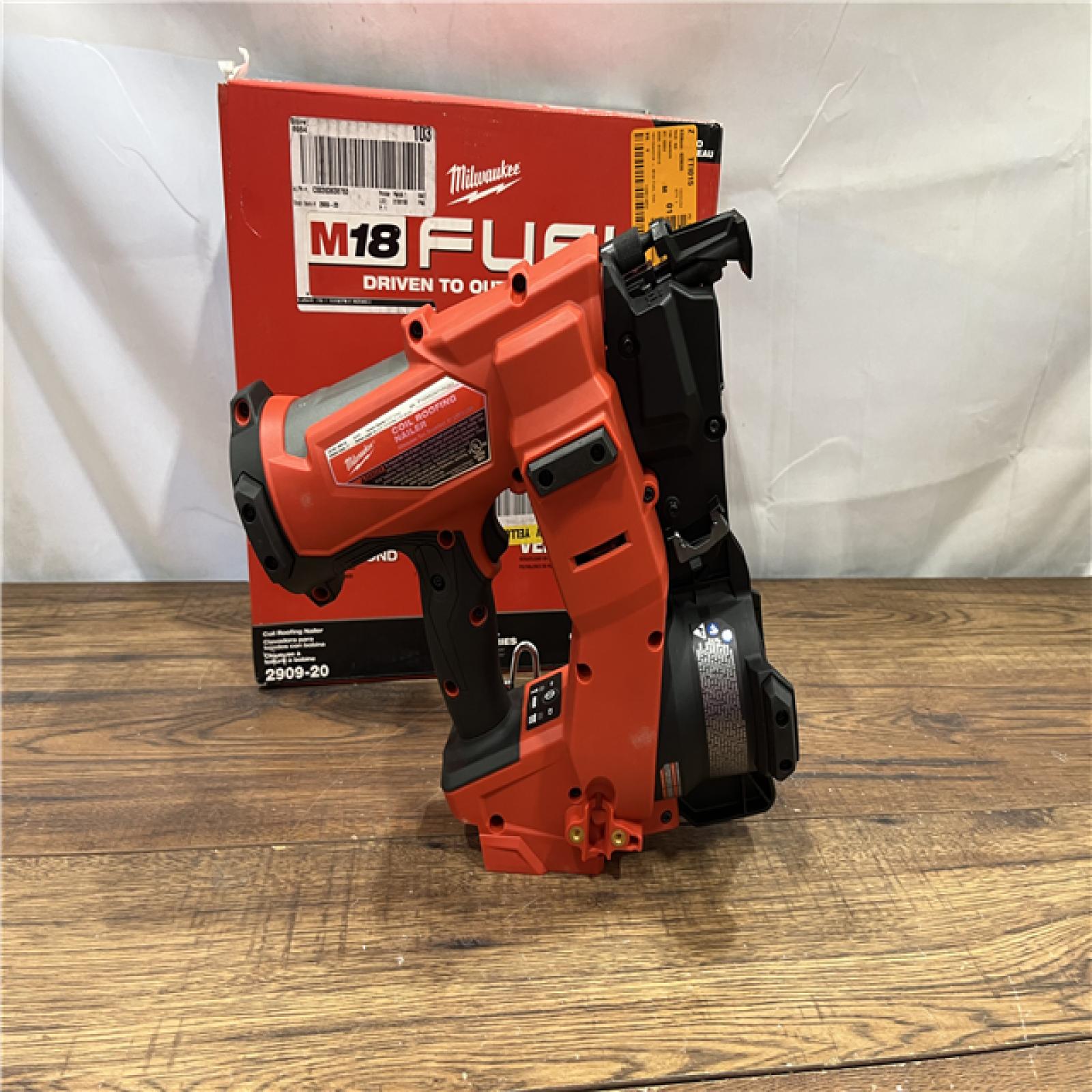 AS-IS M18 FUEL 18-Volt Lithium-Ion Brushless Cordless Coil Roofing Nailer (Tool Only)