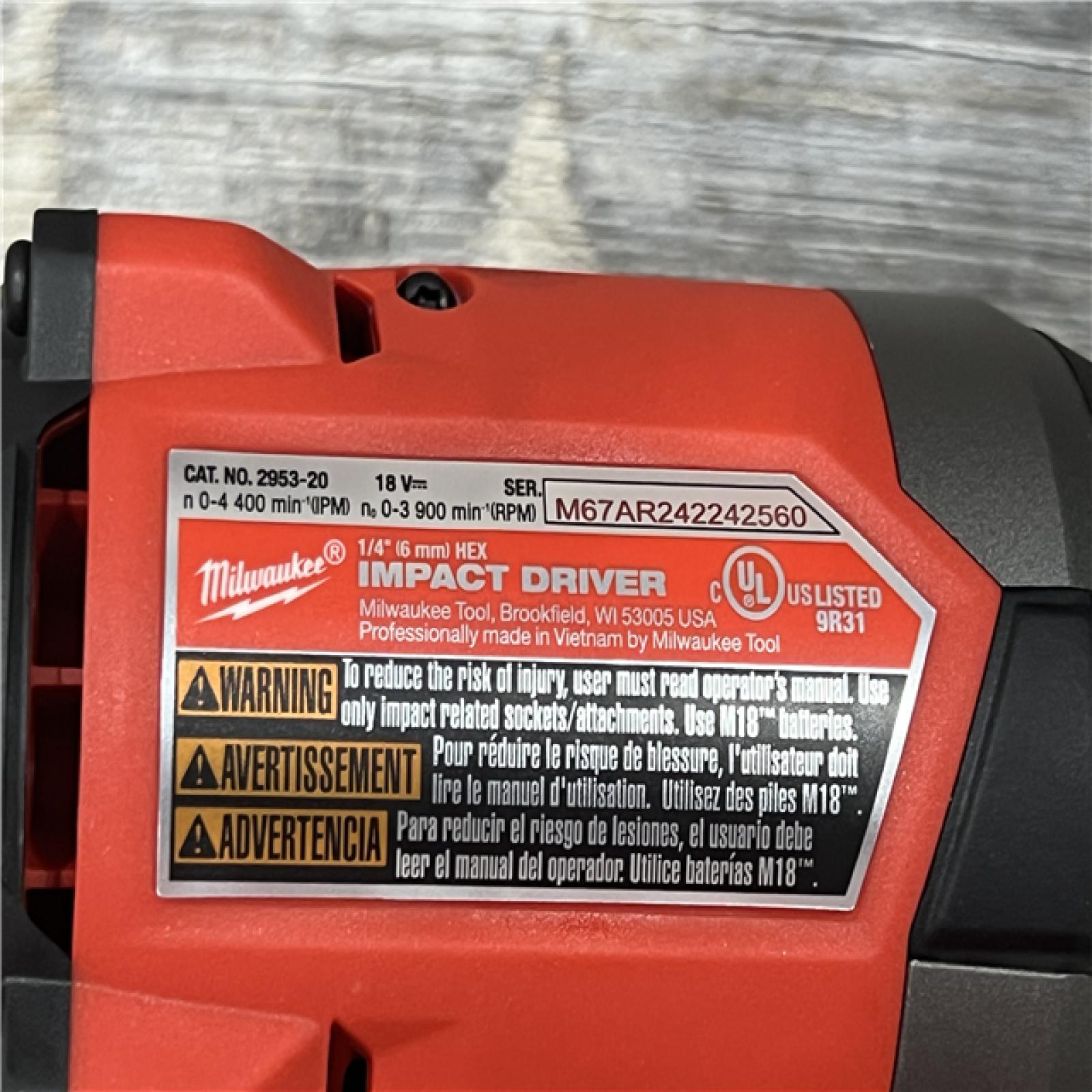 AS-IS MILWAUKEE M18 FUEL 18V Lithium-Ion Brushless Cordless Hammer Drill and Impact Driver Combo Kit (2-Tool) with 2 Batteries