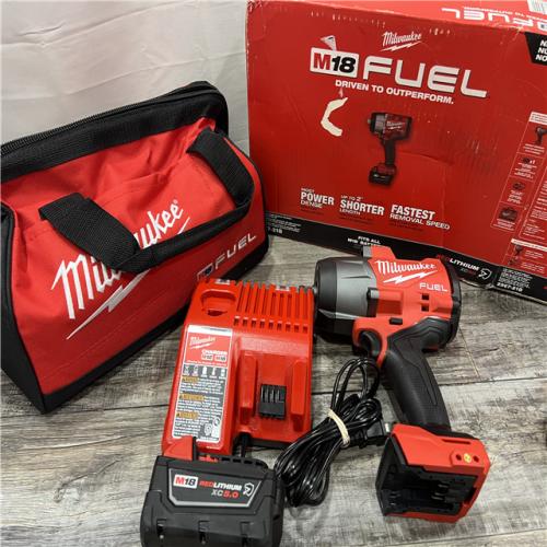 AS-IS Milwaukee 2967-21B M18 FUEL 1/2 High Torque Impact Wrench W/ Friction Ring 5.0Ah Kit