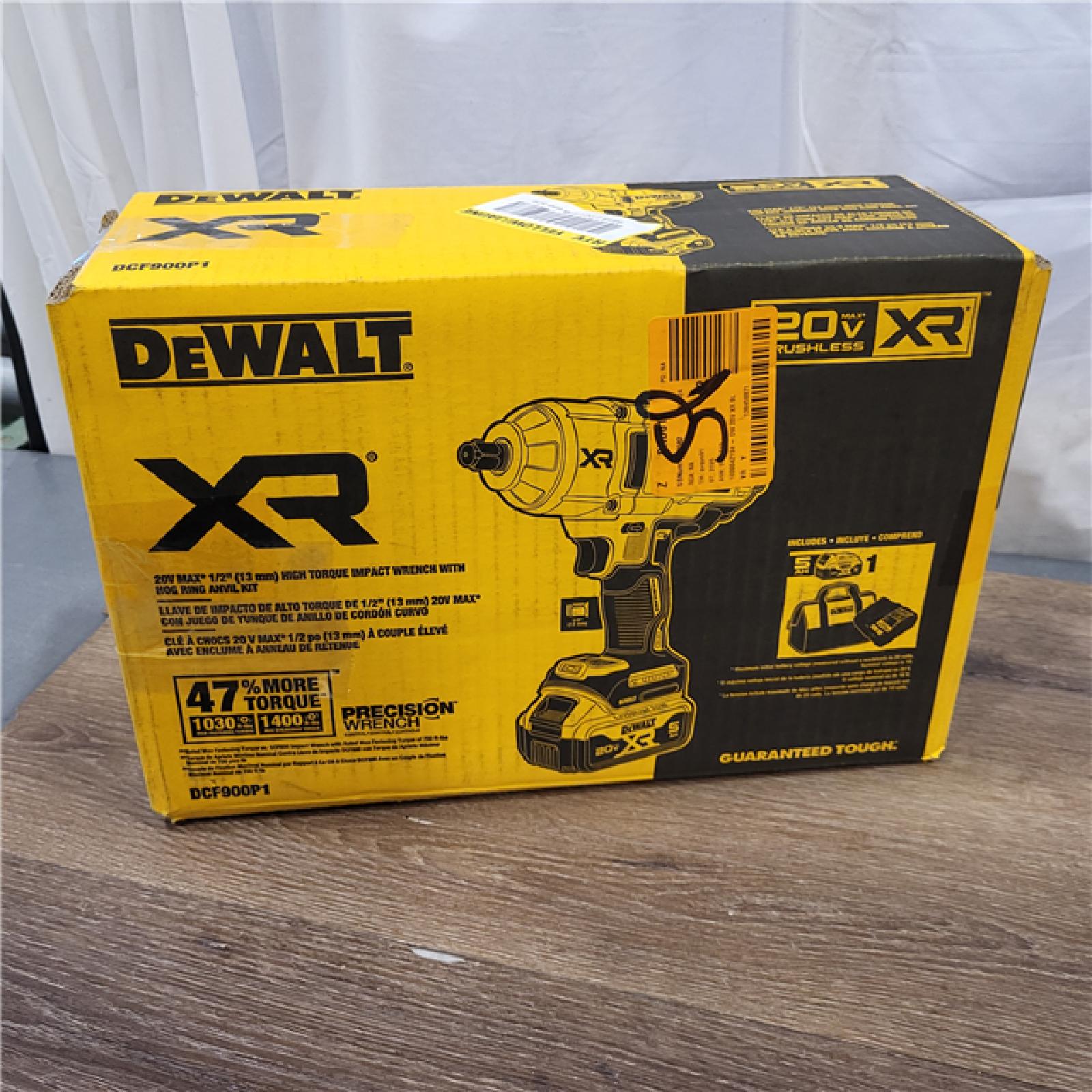 AS-IS DEWALT 20V MAX* XR 1/2  High Torque Impact Wrench with Hog Ring Anvil