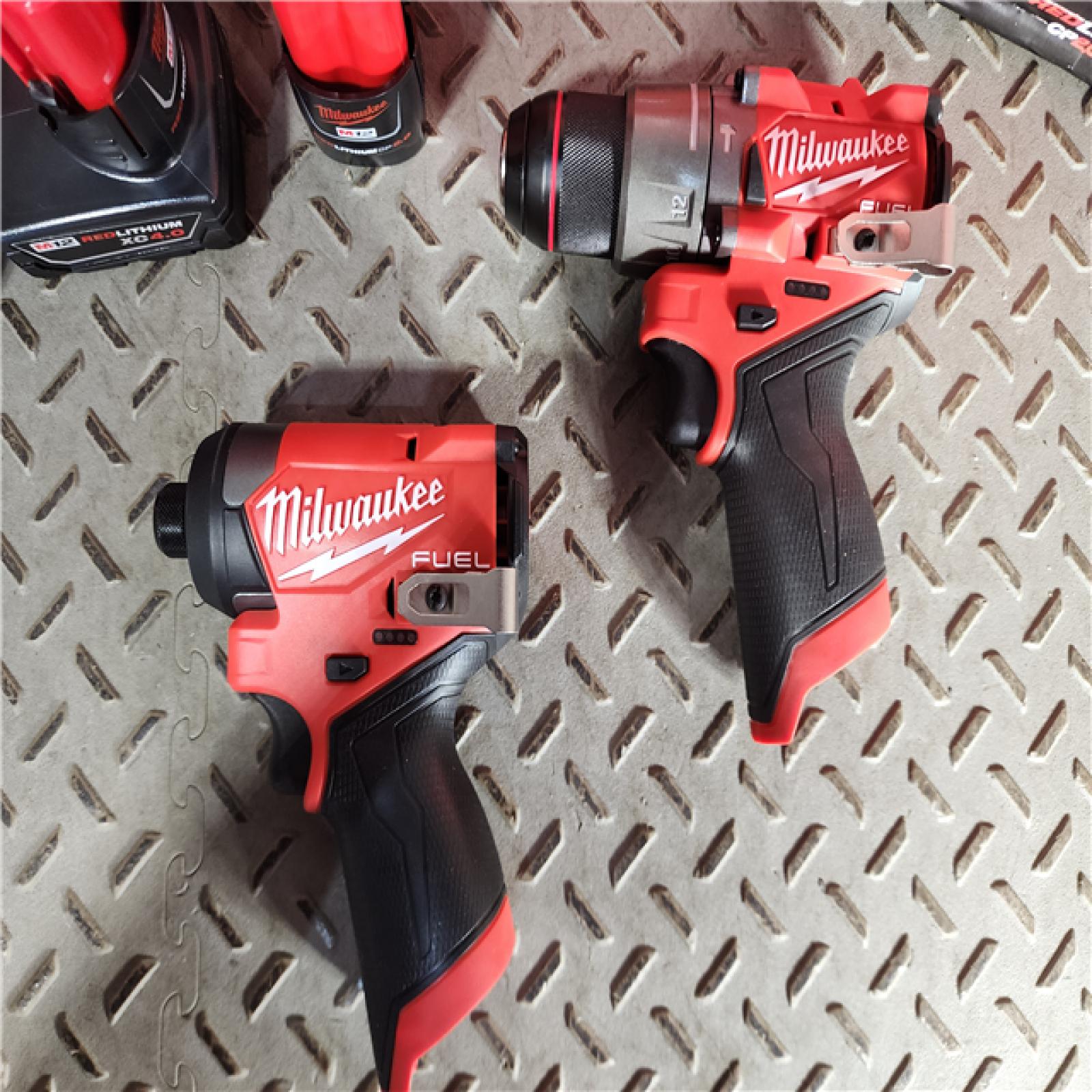 HOUSTON LOCATION - AS-IS Milwaukee 3497-22 12V Brushless Hammer Drill and Impact Driver Combo Kit