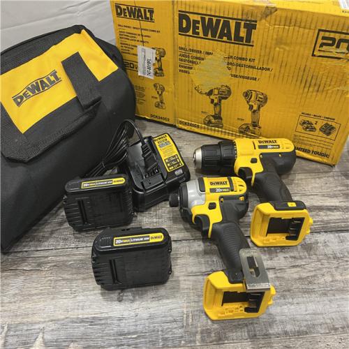 AS-IS DEWALT 20V MAX Lithium-Ion Brushed Cordless Drill/Impact (2-Tool) Combo Kit