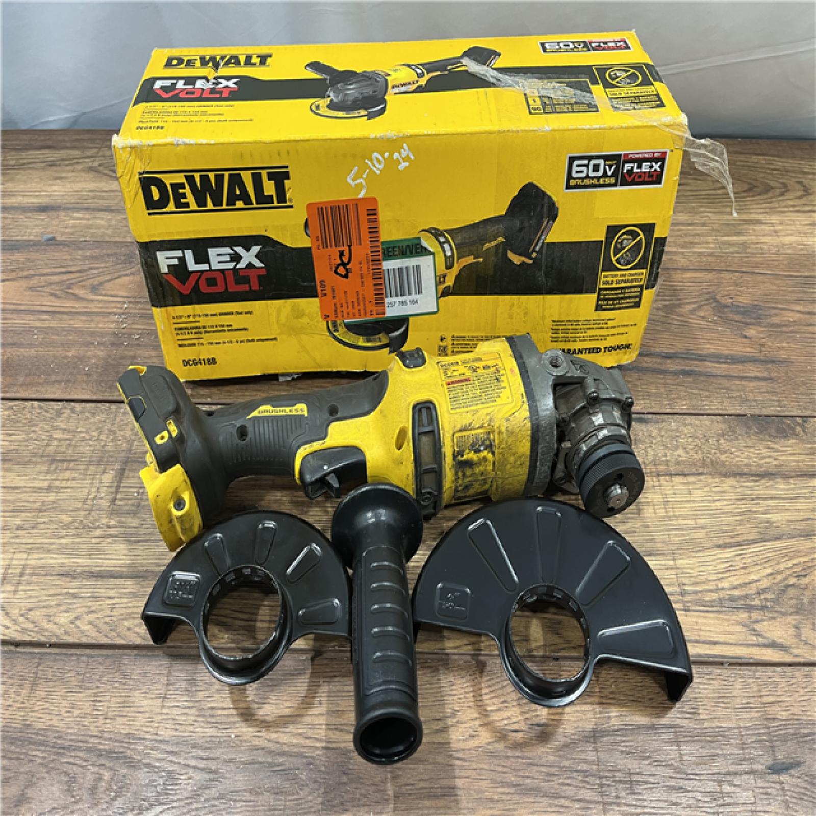 AS-IS DeWalt FLEXVOLT 60V MAX Cordless Grinder  4.5 - 6   9000 RPM  1 EA (115-DCG418B)