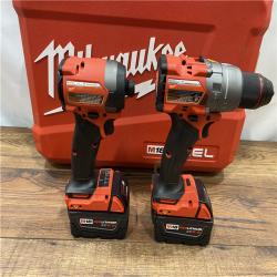 AS IS Milwaukee M18 FUEL 18V Lithium-Ion Brushless Cordless Hammer Drill and Impact Driver Combo Kit (2-Tool) with 2 Batteries