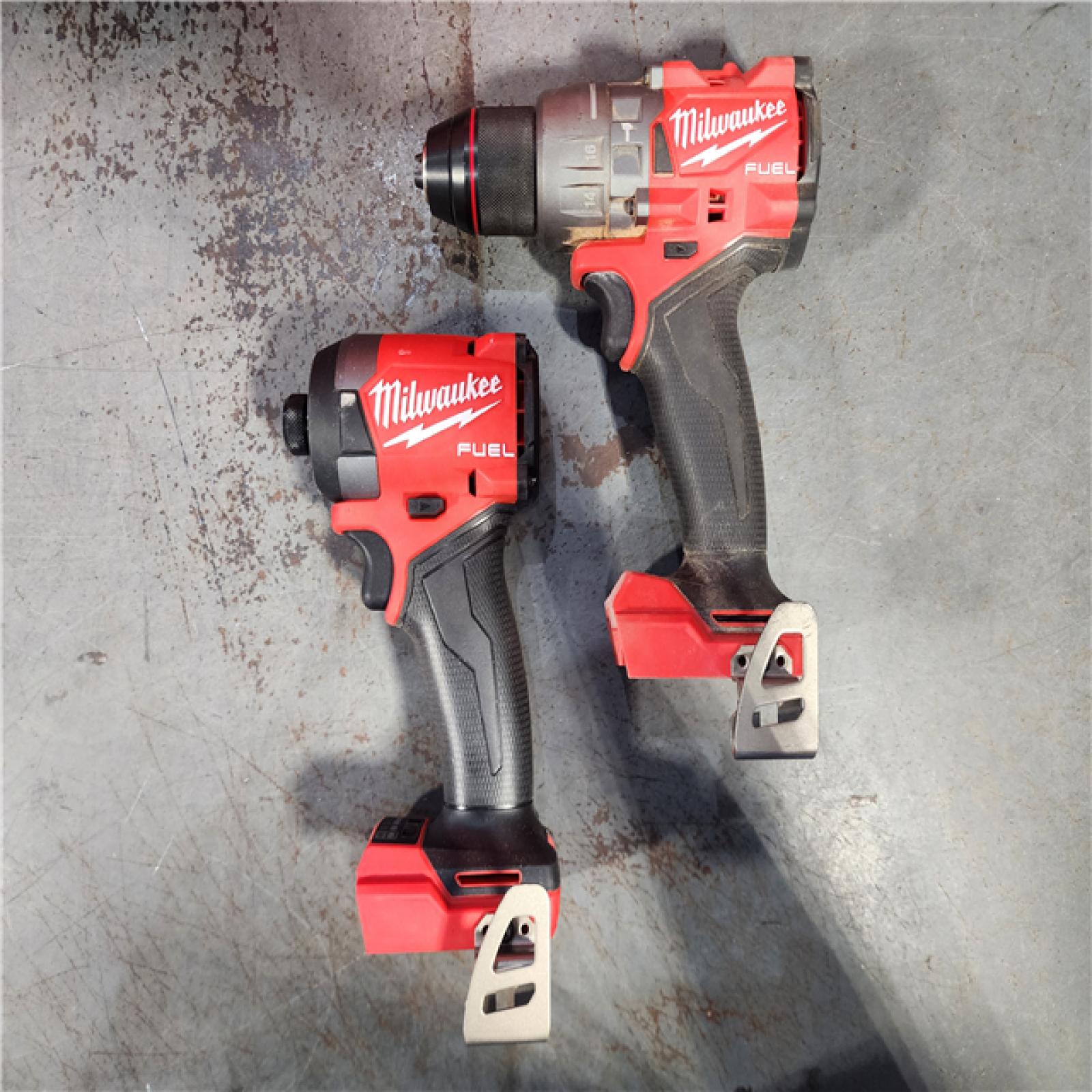 HOUSTON LOCATION - AS-IS Milwaukee M18 FUEL 18V Lithium-Ion Brushless Cordless Hammer Drill and Impact Driver Combo Kit (2-Tool) with 2 Batteries