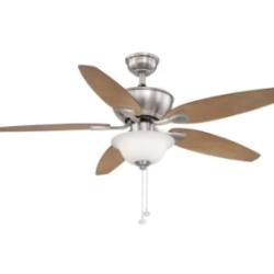 DALLAS LOCATION - Hampton Bay Carrolton Ii 52 In. Led Indoor Brushed Nickel Ceiling Fan With Light Kit PALLET - (27 UNITS)