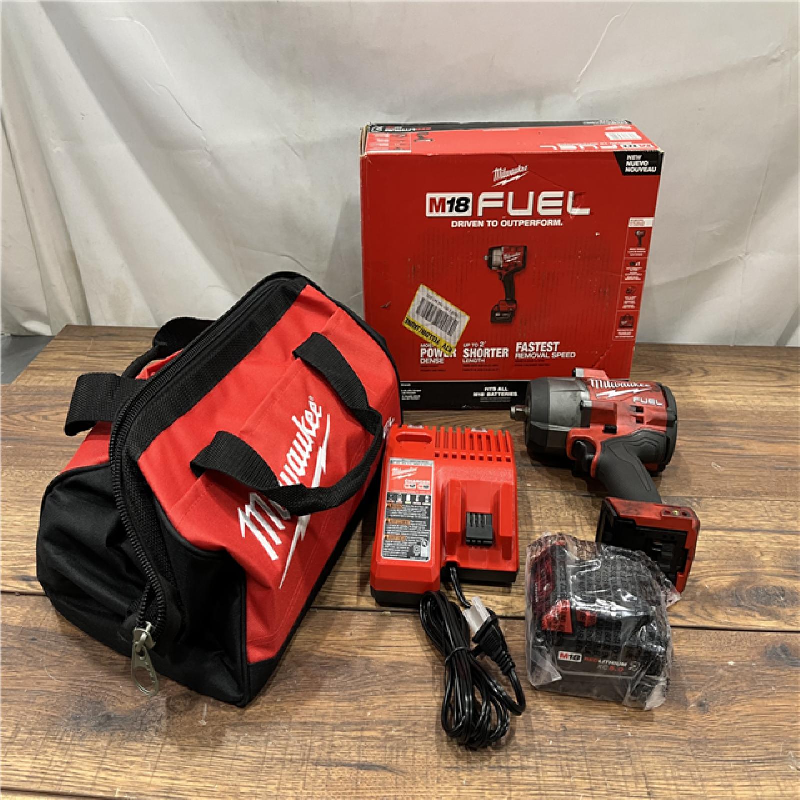 AS-IS Milwaukee M18 1/2 in. Cordless Brushless High Torque Impact Wrench Kit (Battery & Charger)