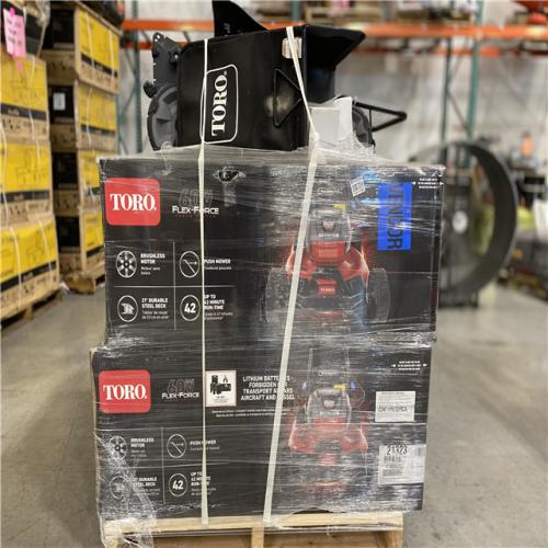 DALLAS LOCATION NEW! - TORO 60V Max* 21 in. (53 cm) Recycler® w/SmartStow® Push Lawn Mower with 4.0Ah Battery PALLET - (5 UNITS)