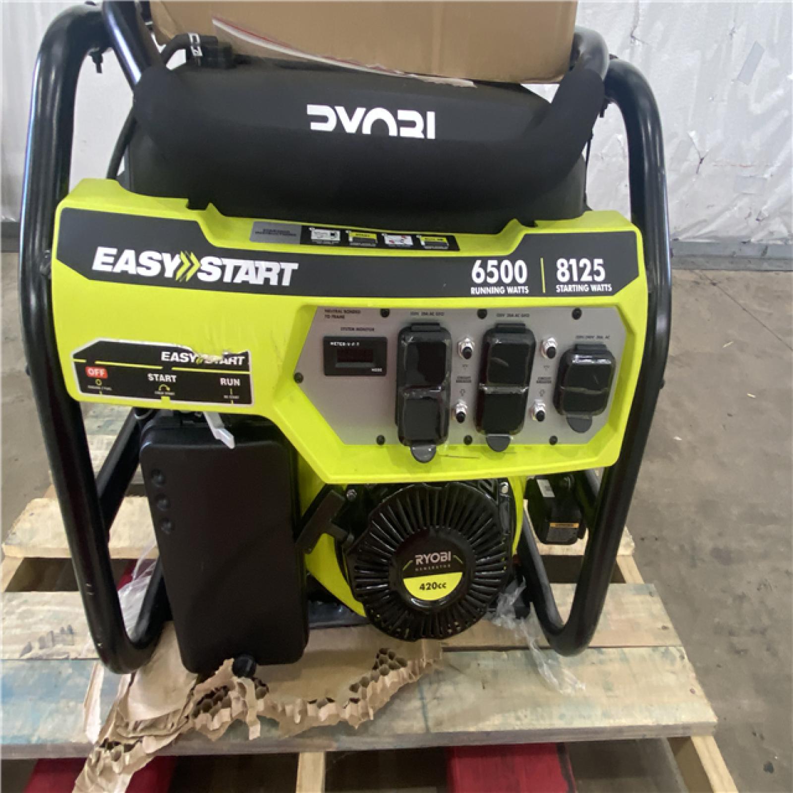 Houston Location - AS-IS Ryobi Easy Start 6,500 Running Watts 8,125 Starting Watts Generator