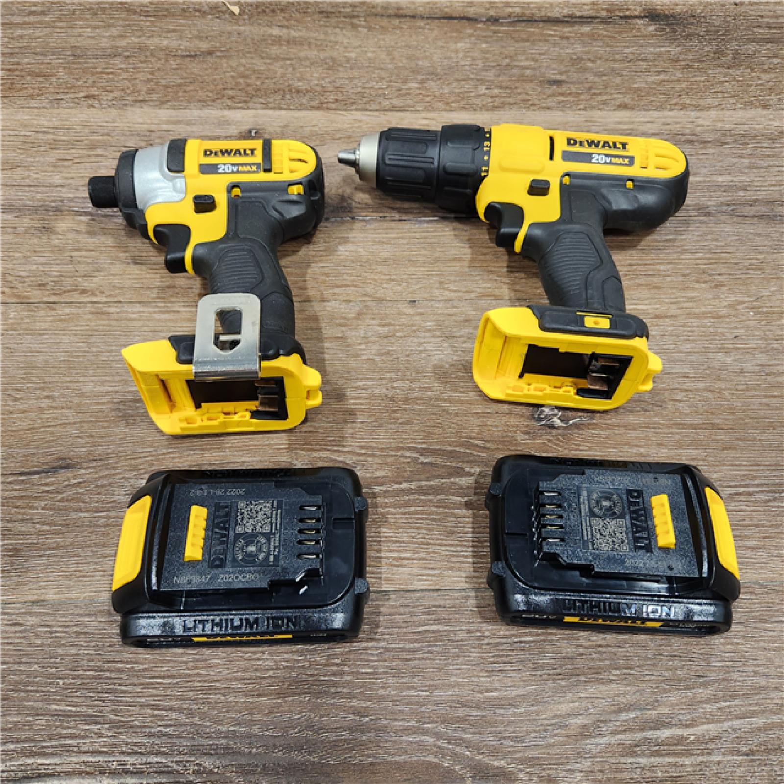 AS-IS DEWALT 20V MAX Lithium-Ion Brushed Cordless Drill/Impact (2-Tool) Combo Kit