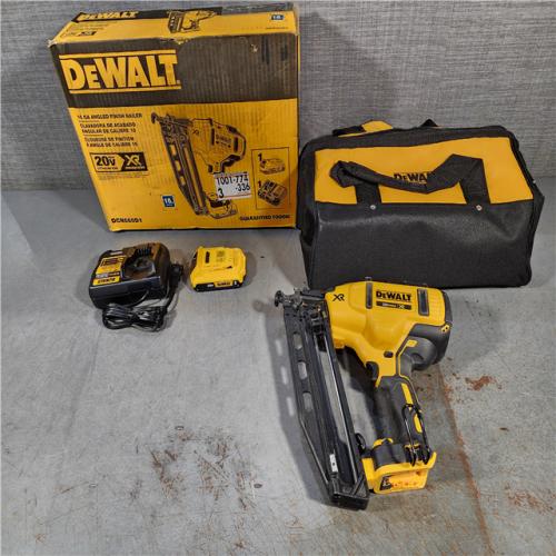 HOUSTON LOCATION - AS-IS DeWalt DCN660D1 20V 16 Gauge Cordless Angled Finish Nailer Kit W/ 2Ah Battery