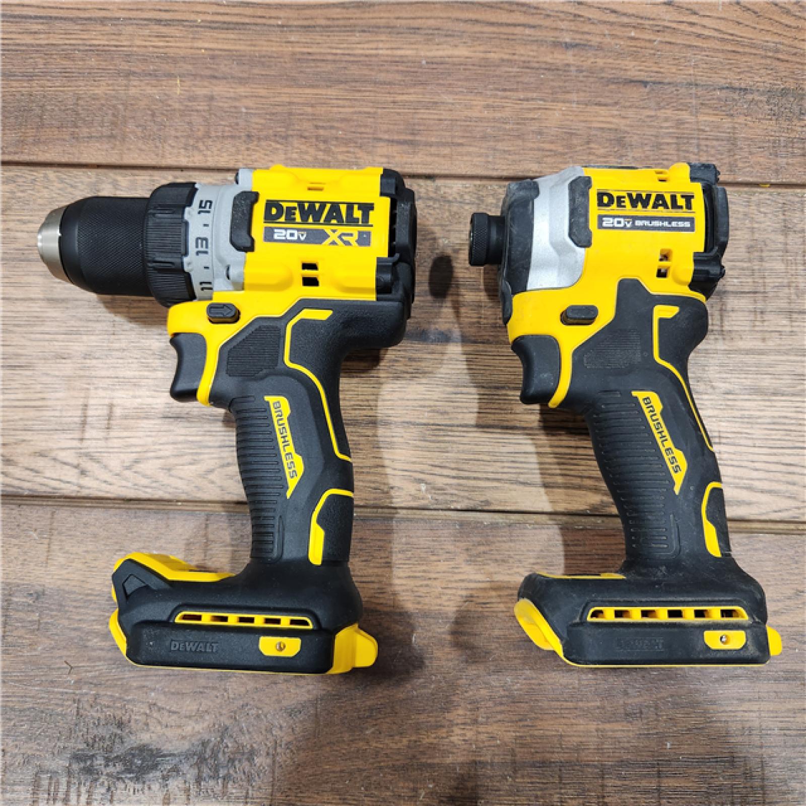 AS-IS 20V MAX XR Cordless Drill/Driver, ATOMIC Impact Driver 2 Tool Combo Kit, (2) 2.0Ah Batteries, Charger, and Bag