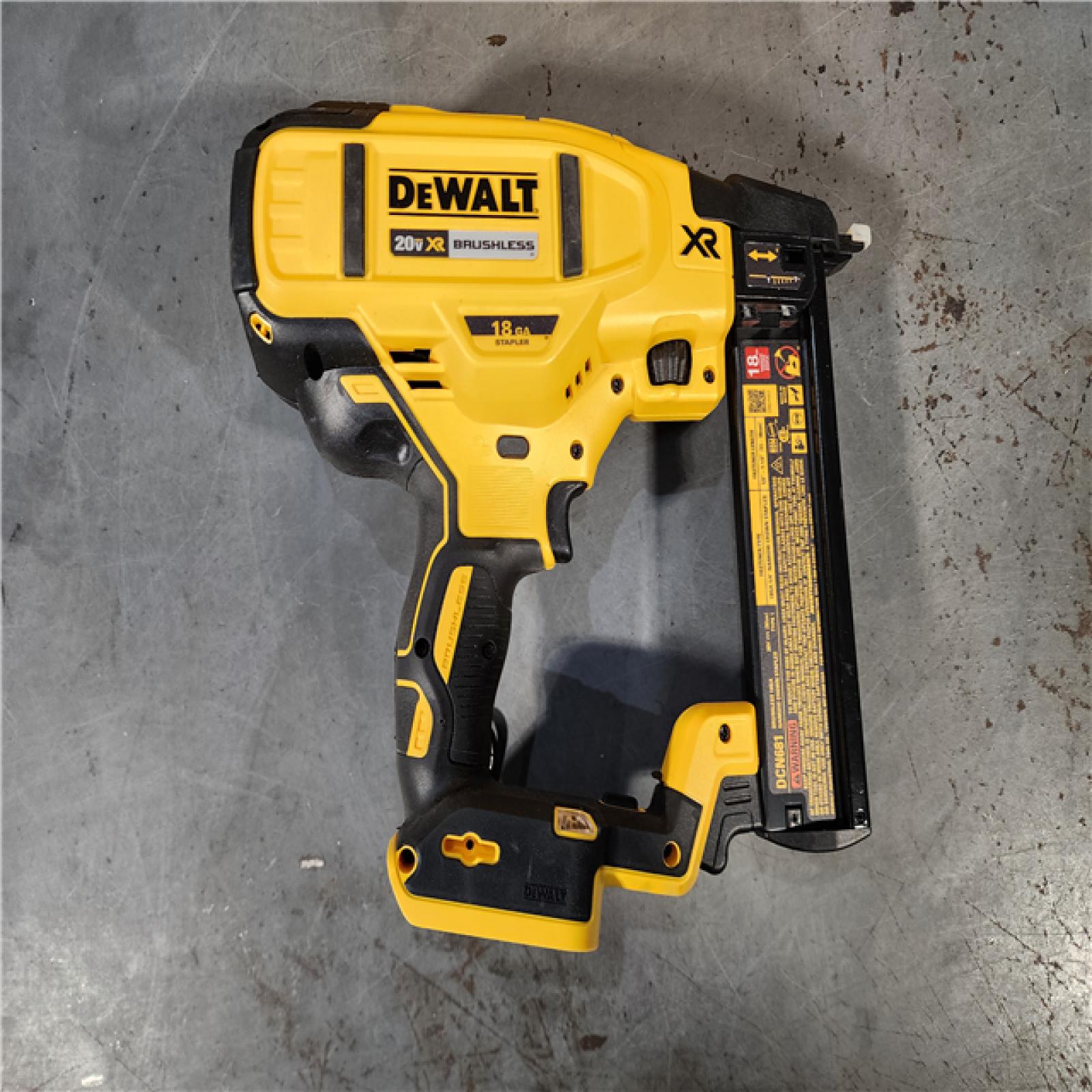 HOUSTON LOCATION - AS-IS DEWALT Cordless 18-Gauge Narrow Crown Stapler (Tool Only)