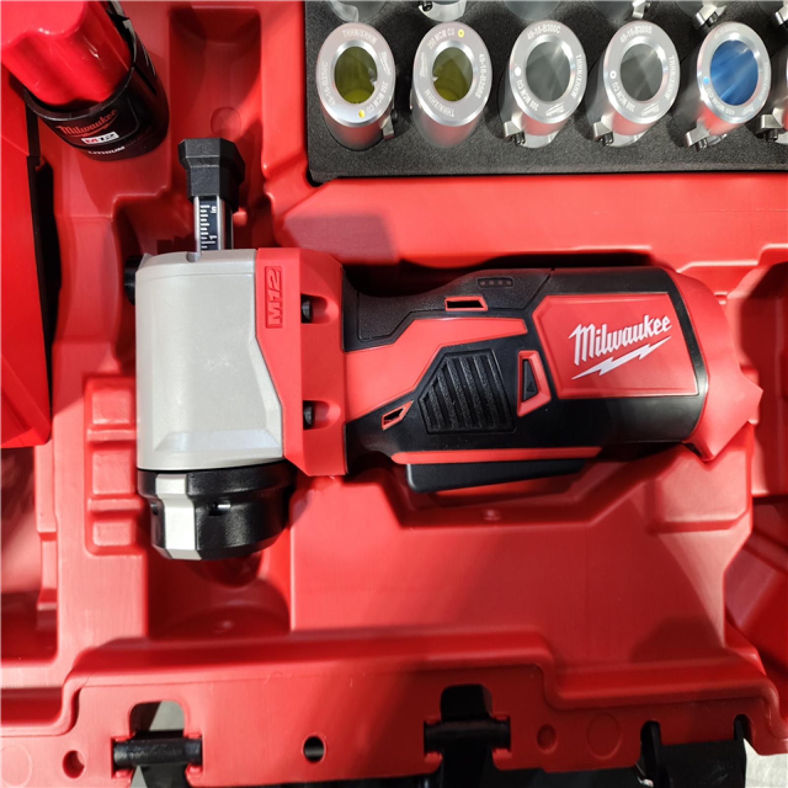 HOUSTON LOCATION - AS-IS (APPEARS LIKE NEW) M12 12V Lithium-Ion Cordless Cable Stripper Kit for Cu THHN/XHHW Wire